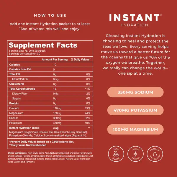 INSTANT HYDRATION Premium Electrolyte Drink Mix: Paloma