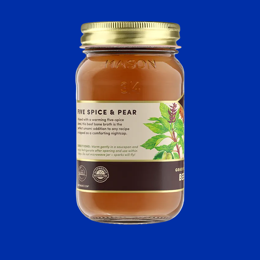 FOND-Five Spice & Pear Grass-fed Beef Bone Broth