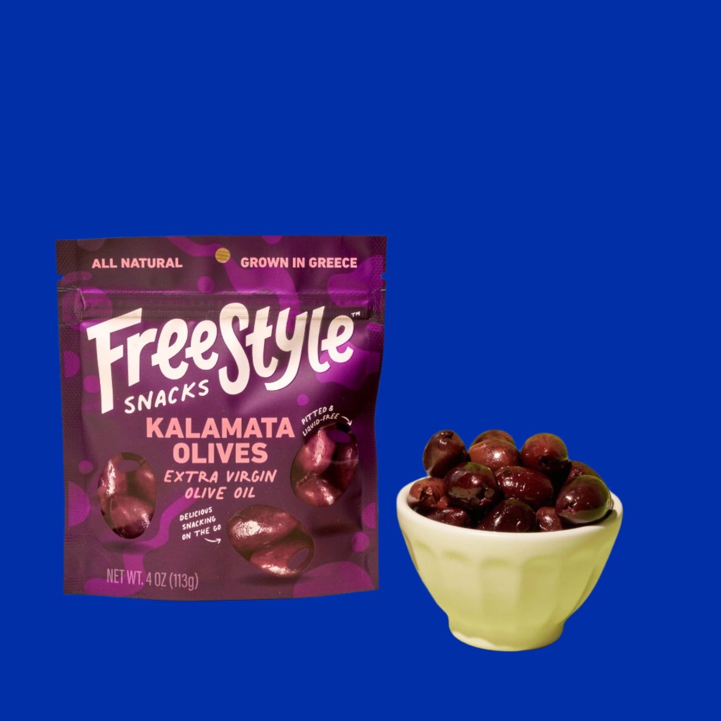 FREESTYLE Kalamata Olives - Extra Virgin Olive Oil