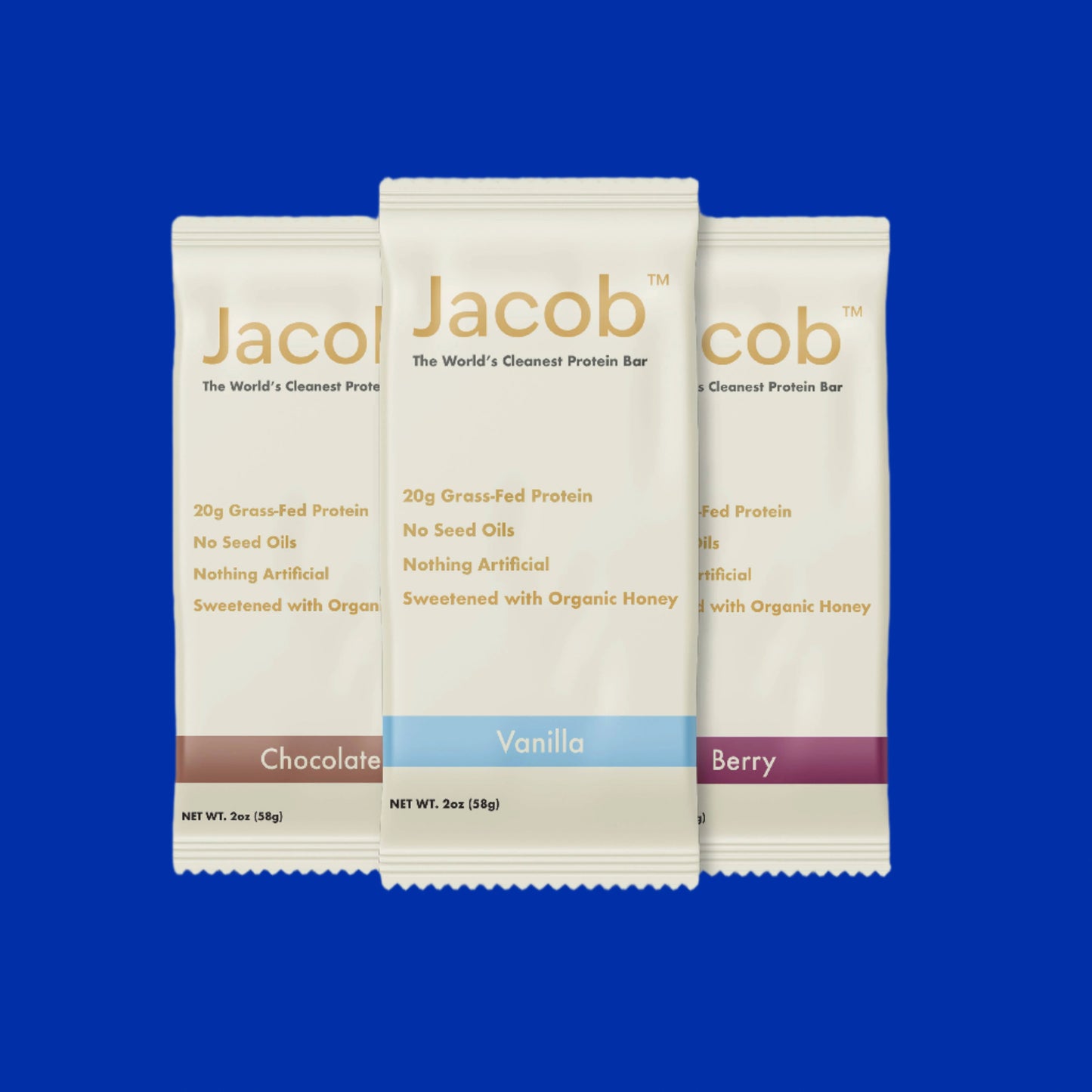 Jacob Protein Bar - Grass-Fed Organic Protein Snack Bar
